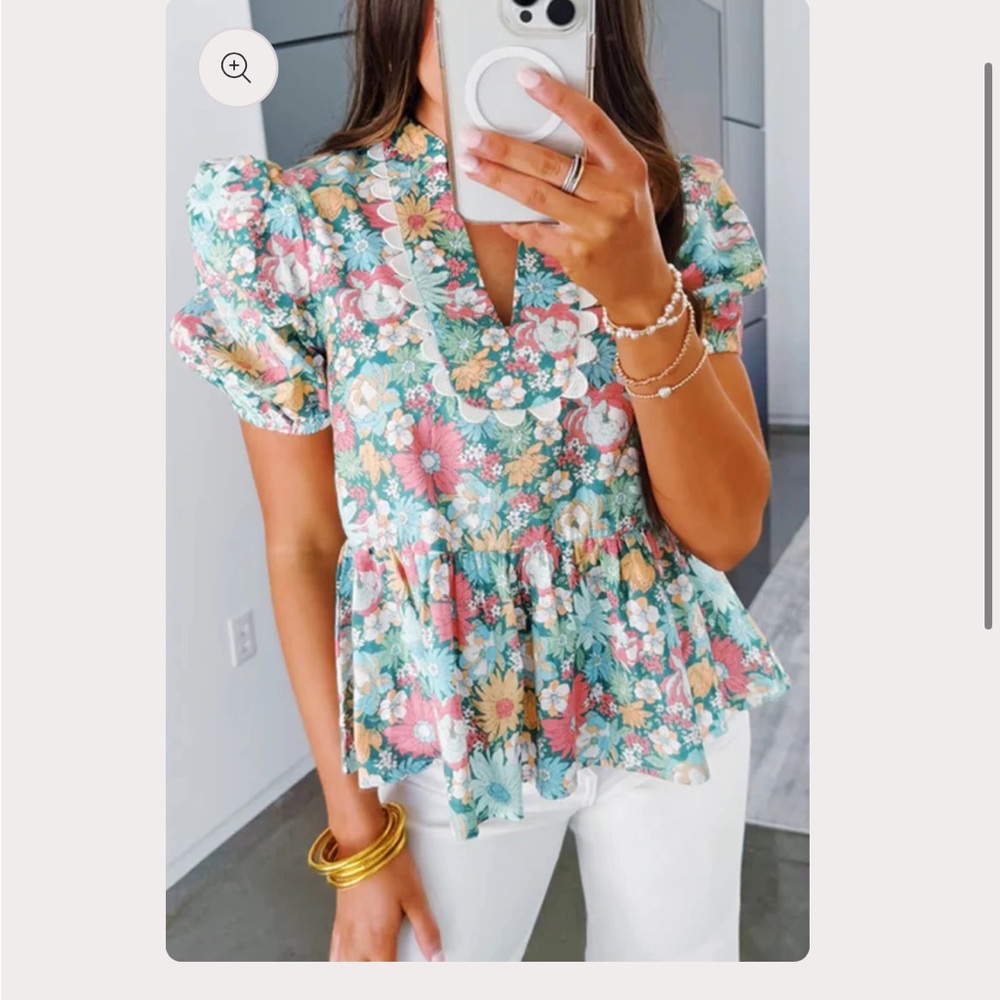peplum floral top